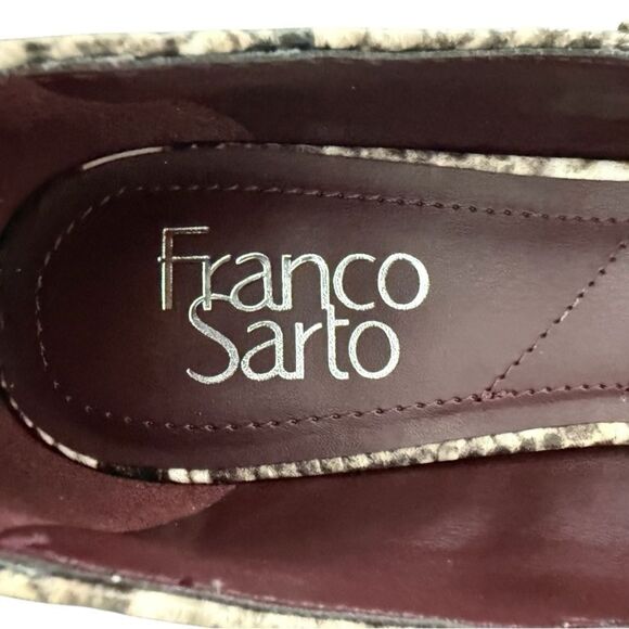 Franco Sarto Nalin Pointed Mary Jane Flats Grey Snake Print Women’s Size 7.5 M - Picture 11 of 14